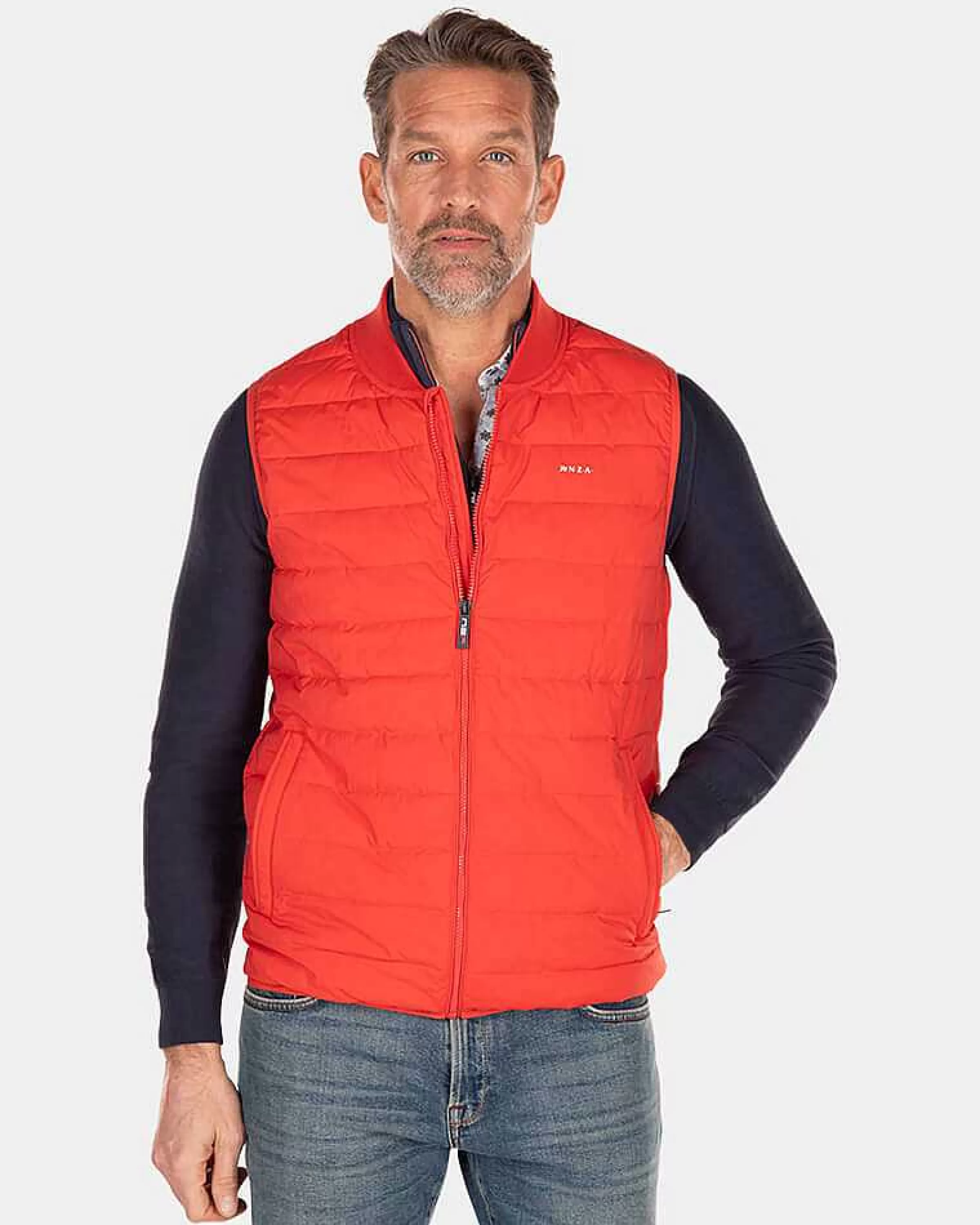 NZA New Zealand Auckland Jassen | Effen Bodywarmer-Jacket Red