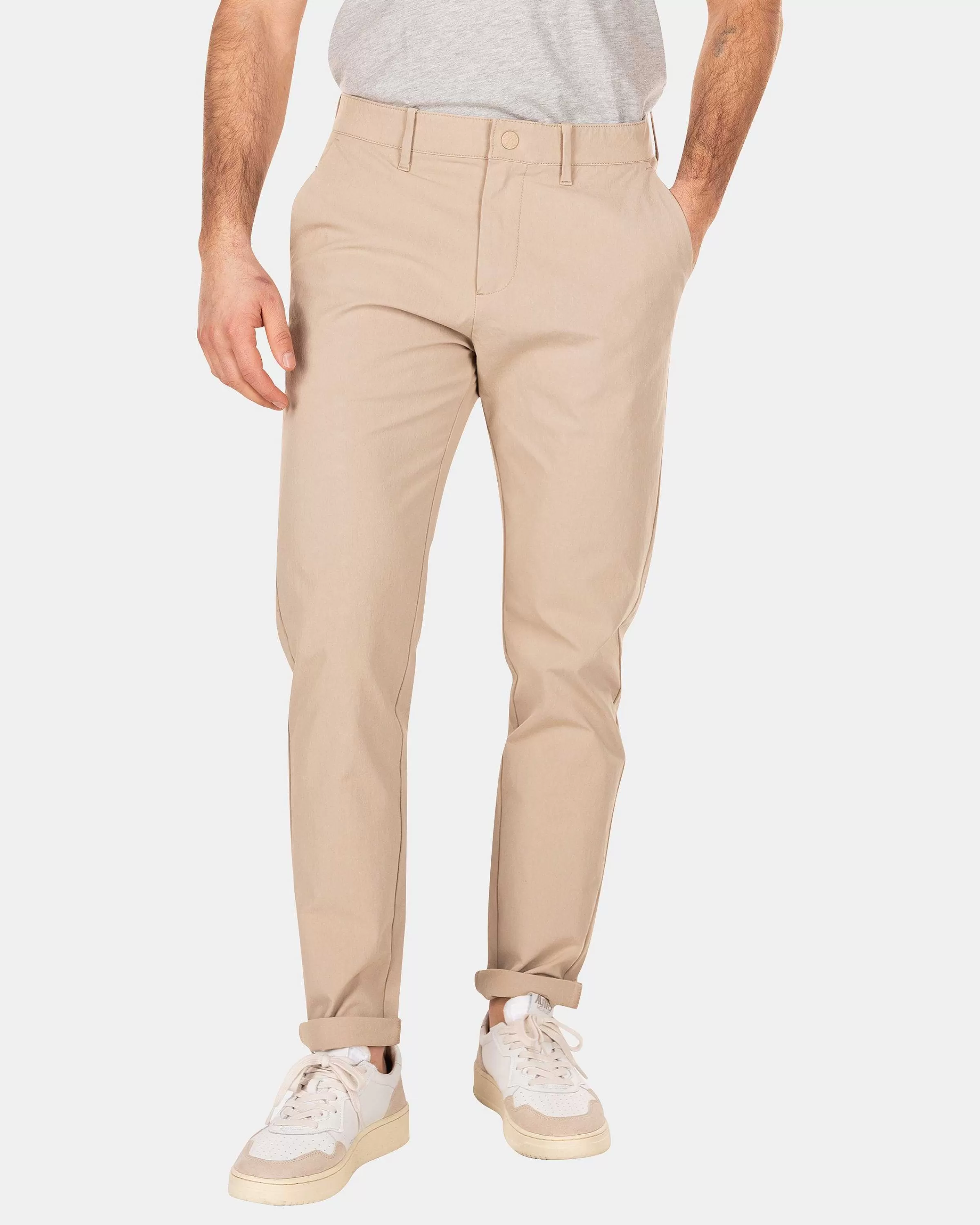 NZA New Zealand Auckland Broeken | Effen Chino Met Stretch-Shimmering Sand