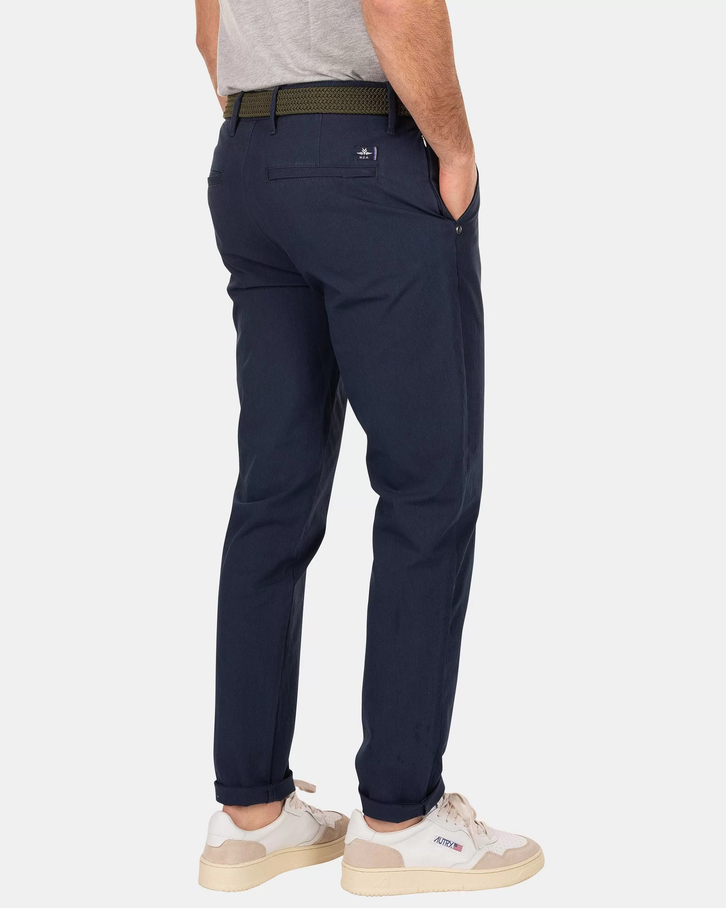 NZA New Zealand Auckland Broeken | Effen Chino Met Stretch-Traditional Navy