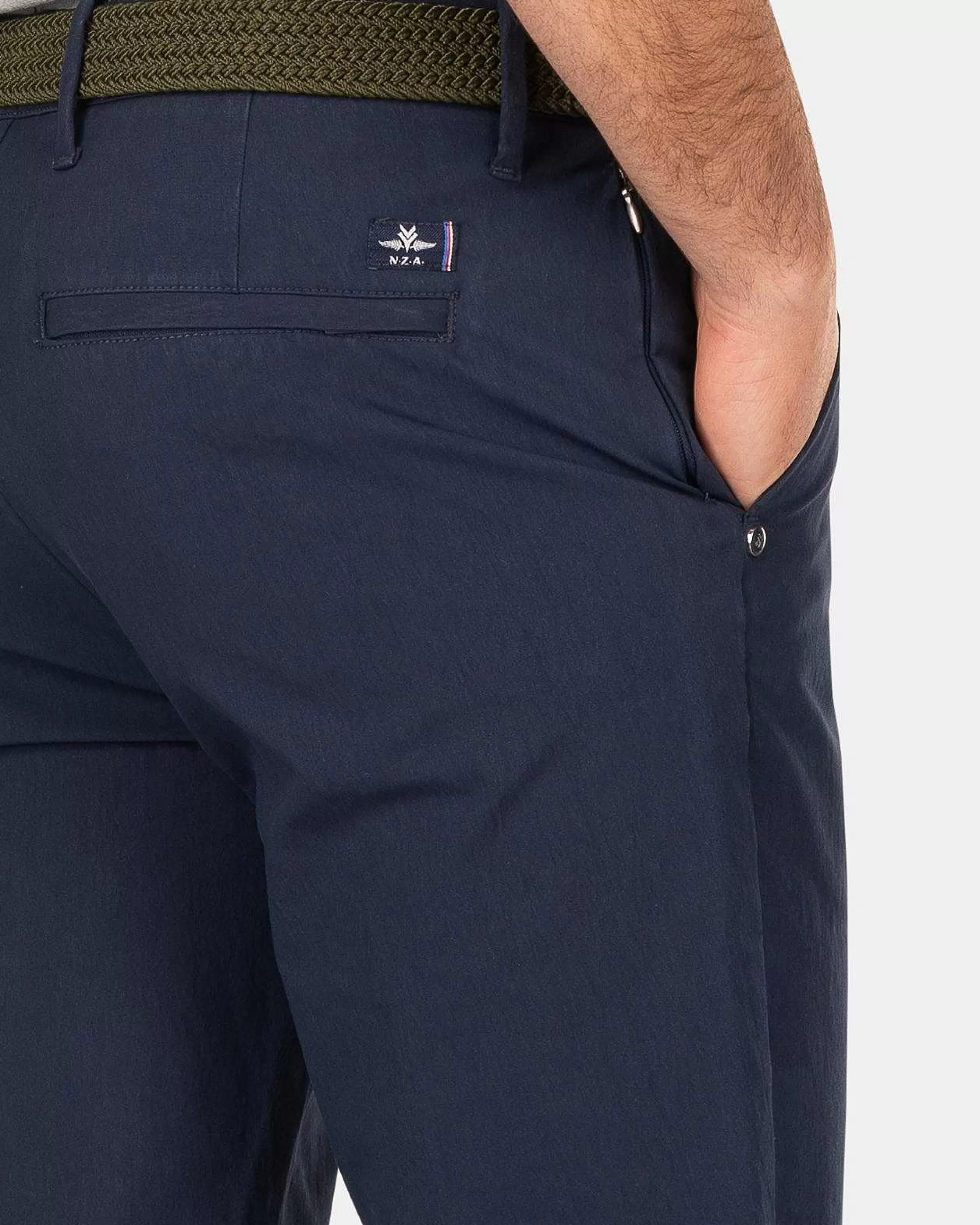 NZA New Zealand Auckland Broeken | Effen Chino Met Stretch-Traditional Navy