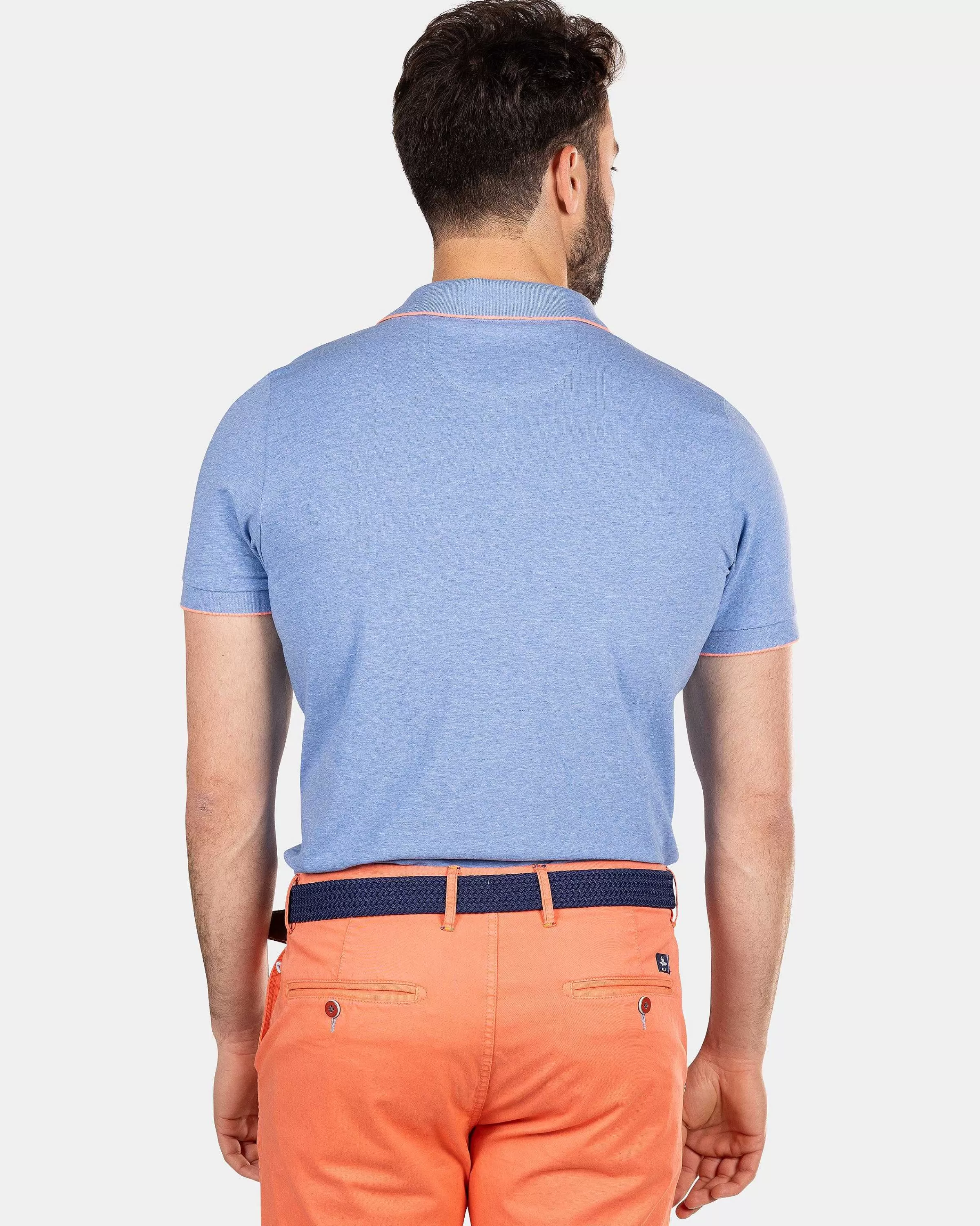 NZA New Zealand Auckland Polo-Shirts | Effen Polo Met Stretch-Bed Blue