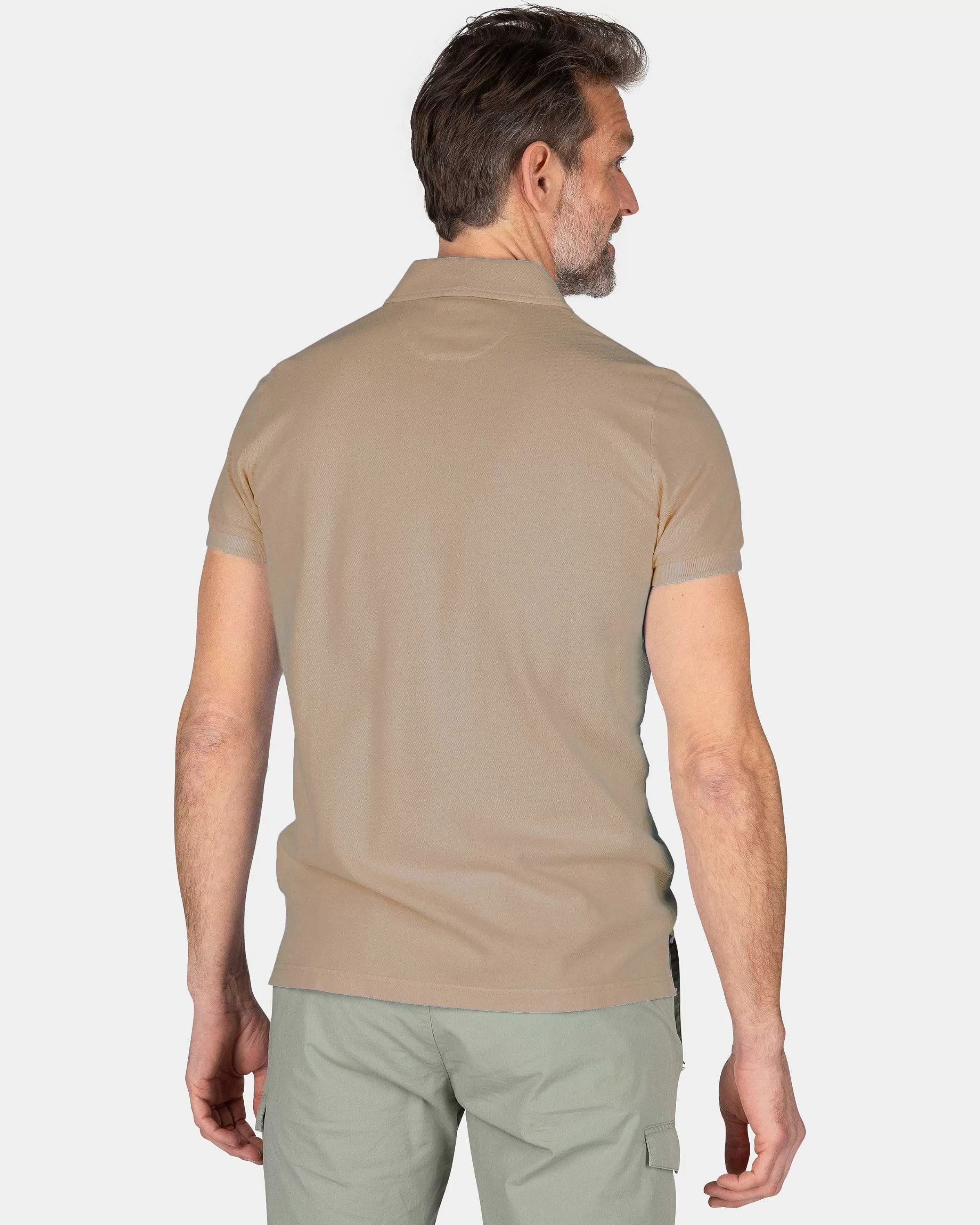 NZA New Zealand Auckland Polo-Shirts | Effen Polo Shirt Van Katoen-Shimmering Sand