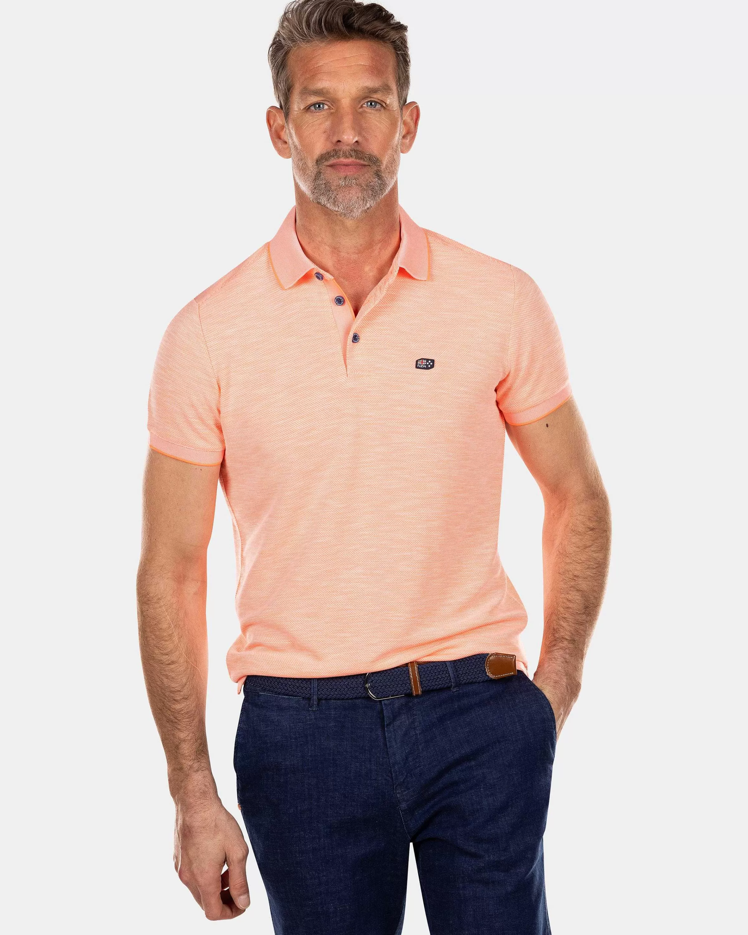 NZA New Zealand Auckland Polo-Shirts | Effen Polo Van Duurzaam Materiaal-Fury Pink