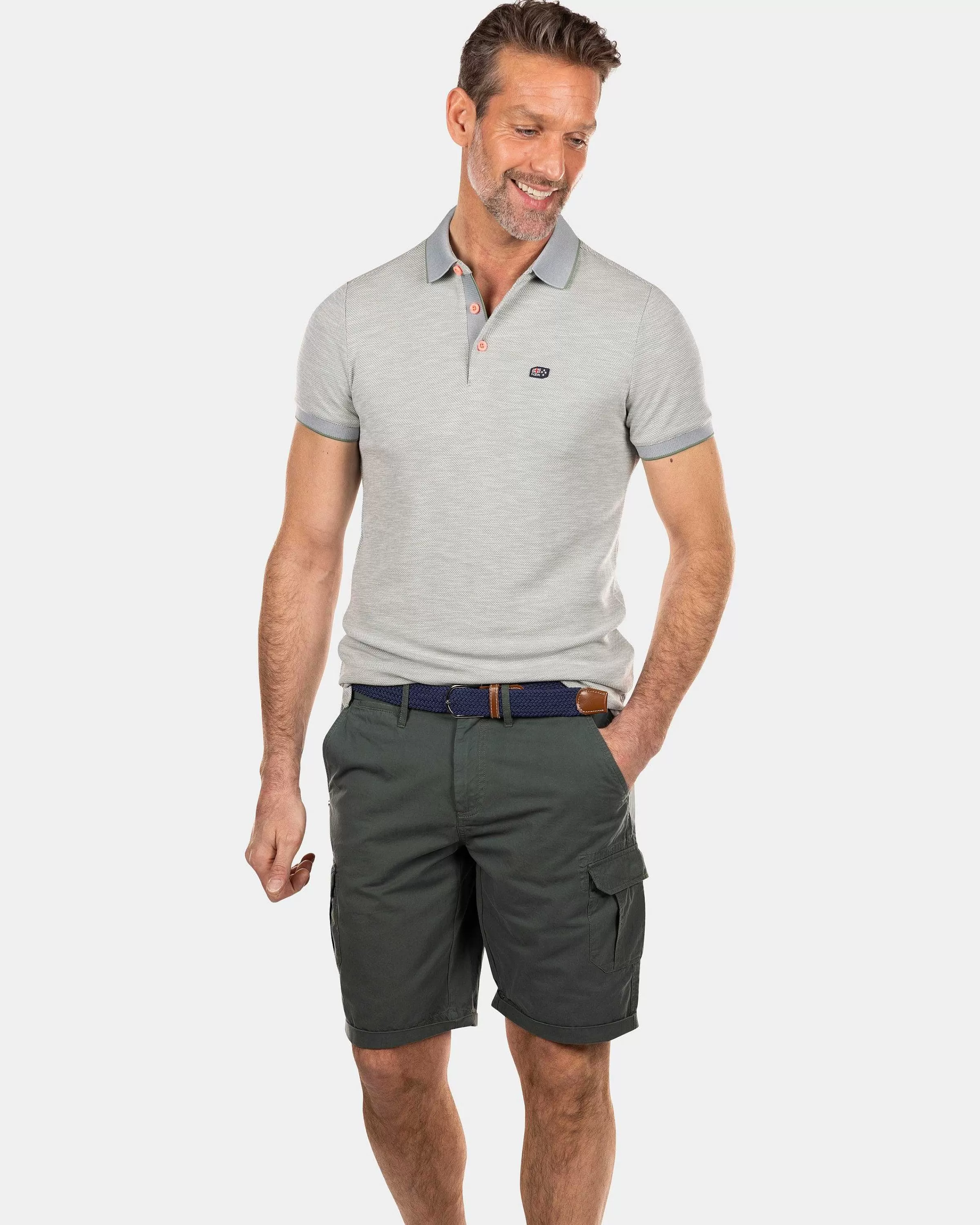 NZA New Zealand Auckland Polo-Shirts | Effen Polo Van Duurzaam Materiaal-Mellow Army