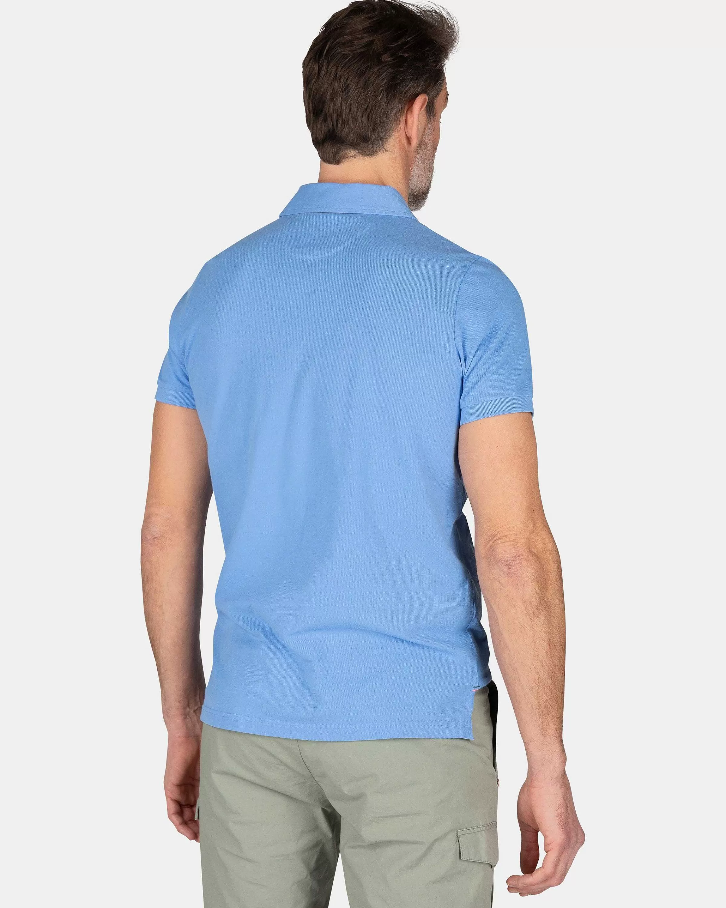 NZA New Zealand Auckland Polo-Shirts | Effen Polo Van Katoen-Bed Blue