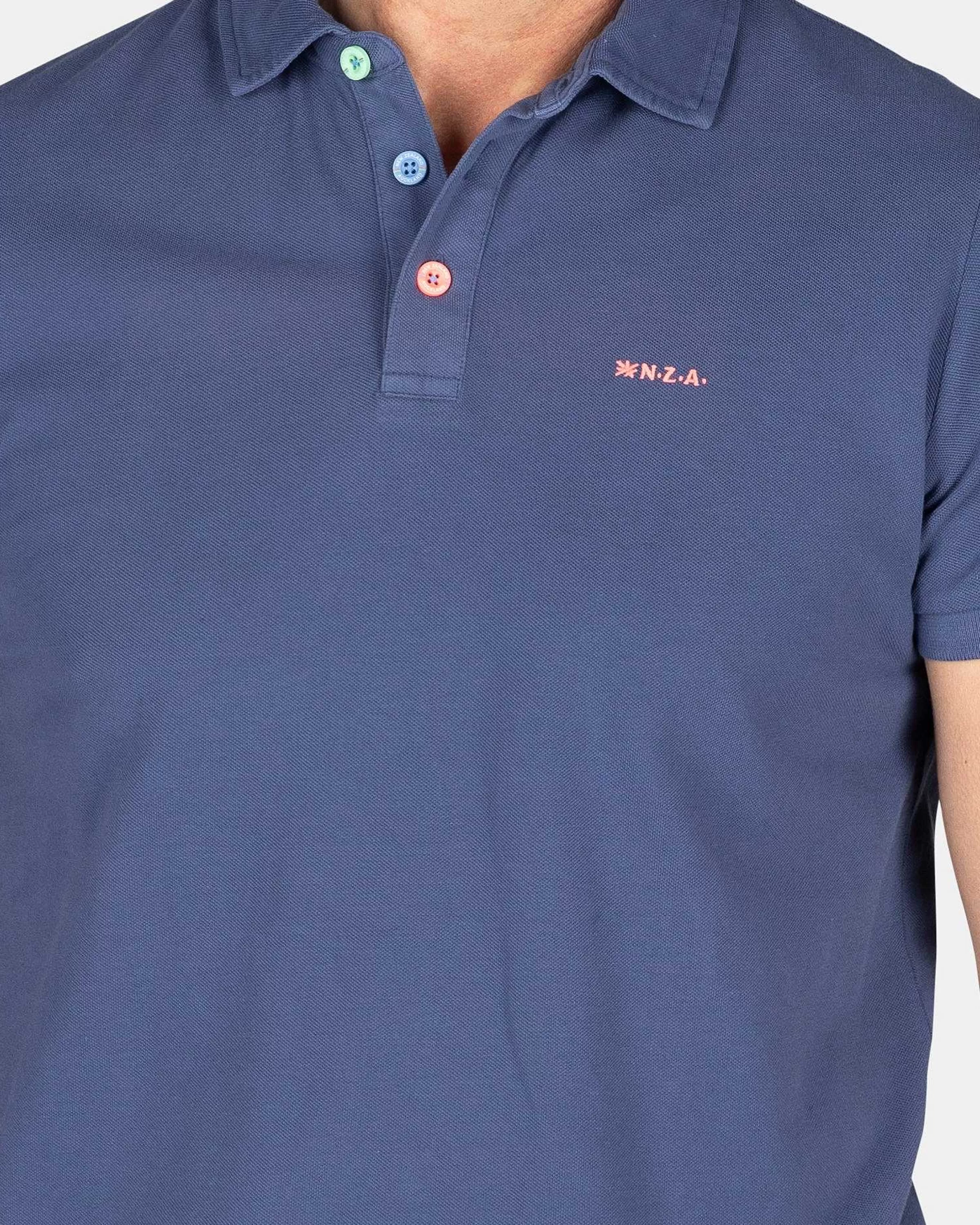 NZA New Zealand Auckland Polo-Shirts | Effen Polo Van Katoen-Dusk Navy