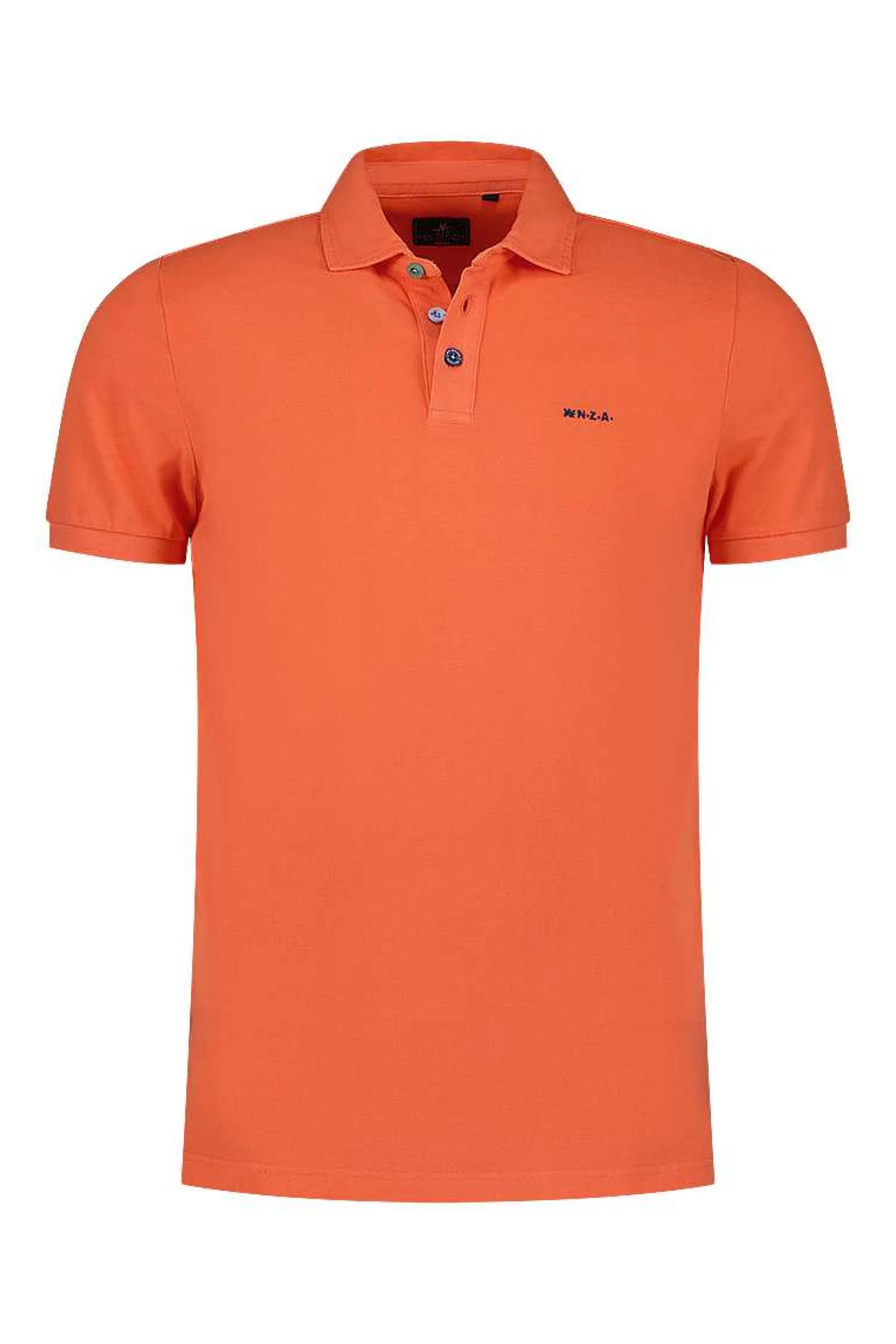 NZA New Zealand Auckland Polo-Shirts | Effen Polo Van Katoen-Golden Orange