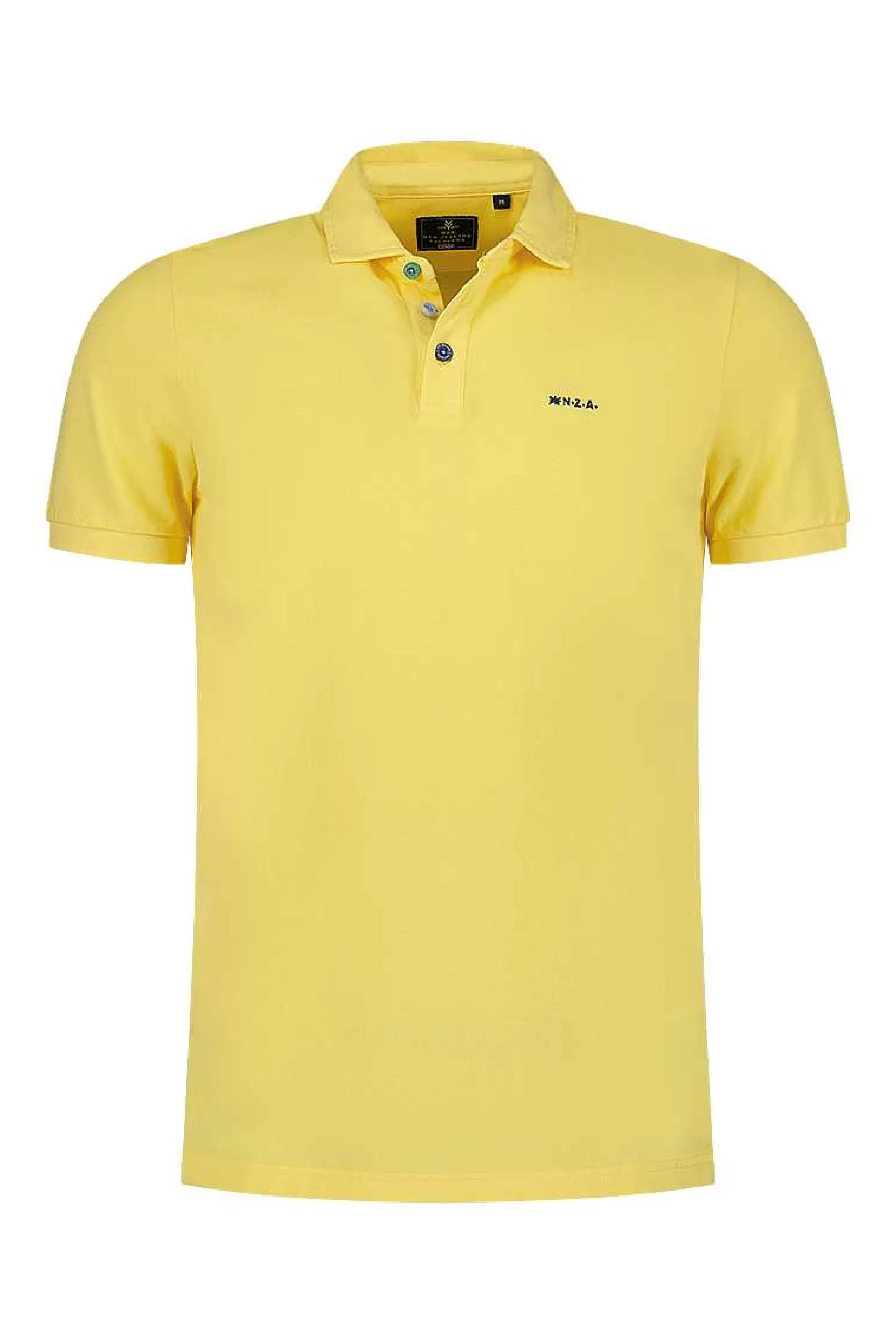 NZA New Zealand Auckland Polo-Shirts | Effen Polo Van Katoen-Iguana Yellow