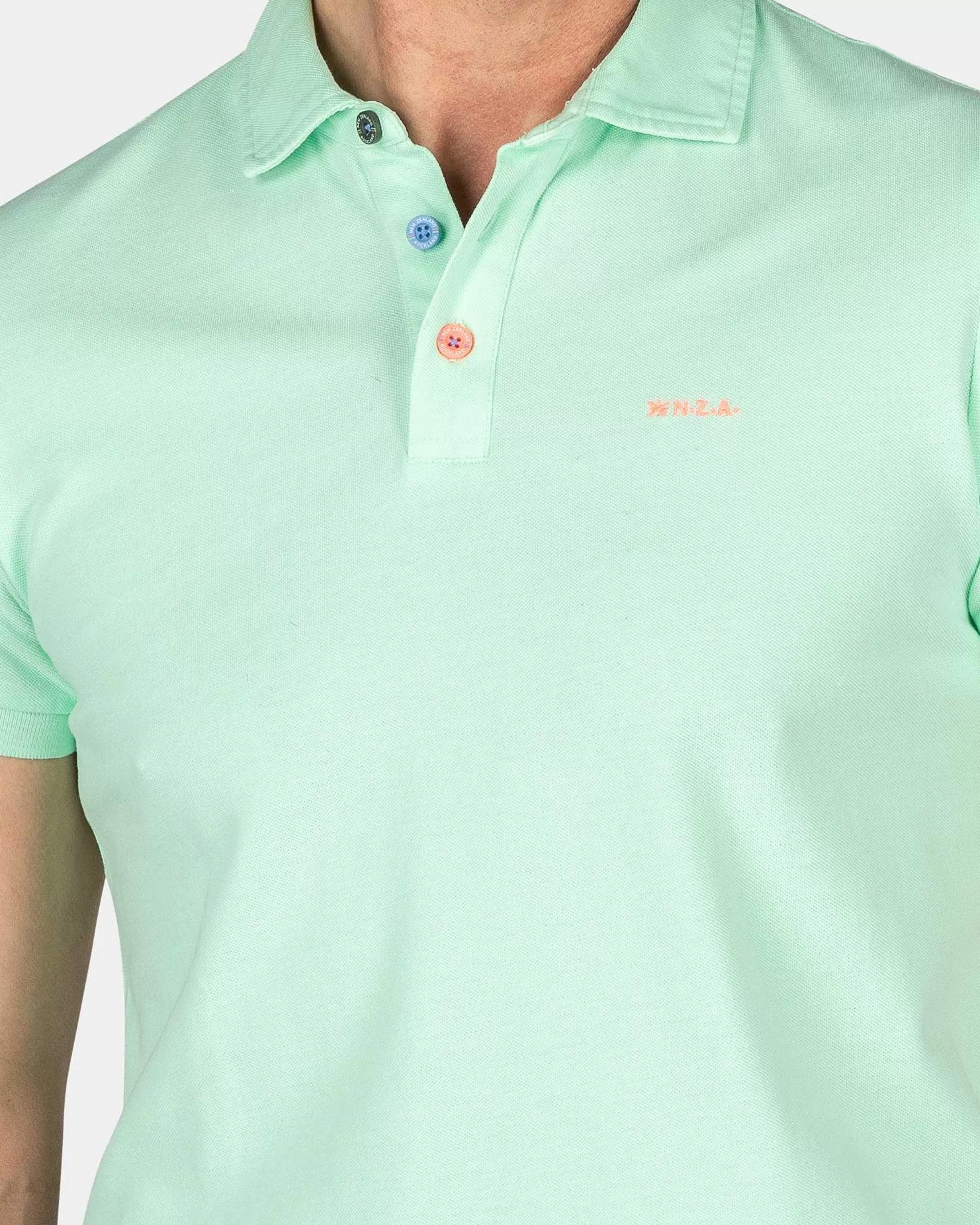 NZA New Zealand Auckland Polo-Shirts | Effen Polo Van Katoen-Teal Green