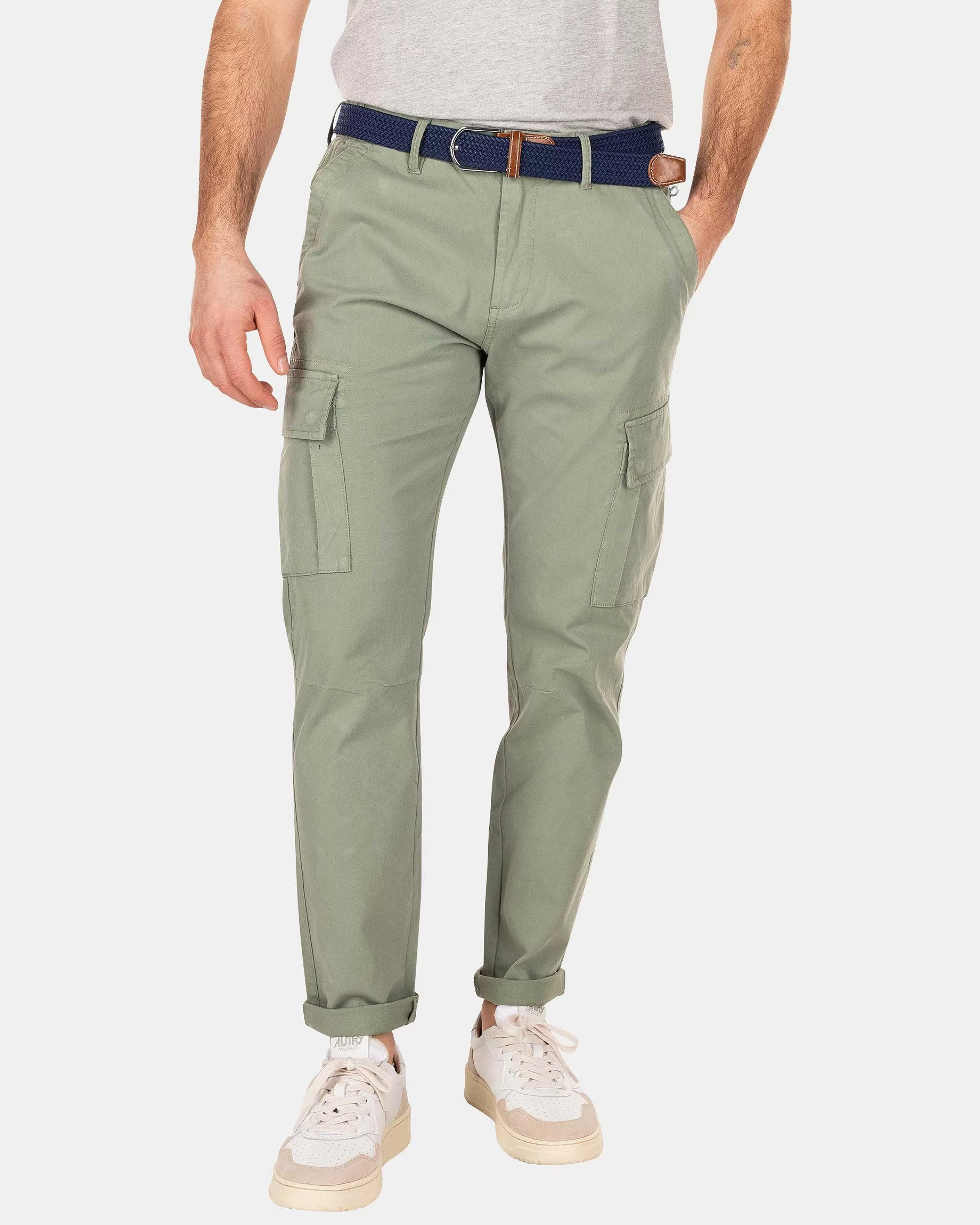 NZA New Zealand Auckland Broeken | Katoenen Cargo Broek-Mellow Army