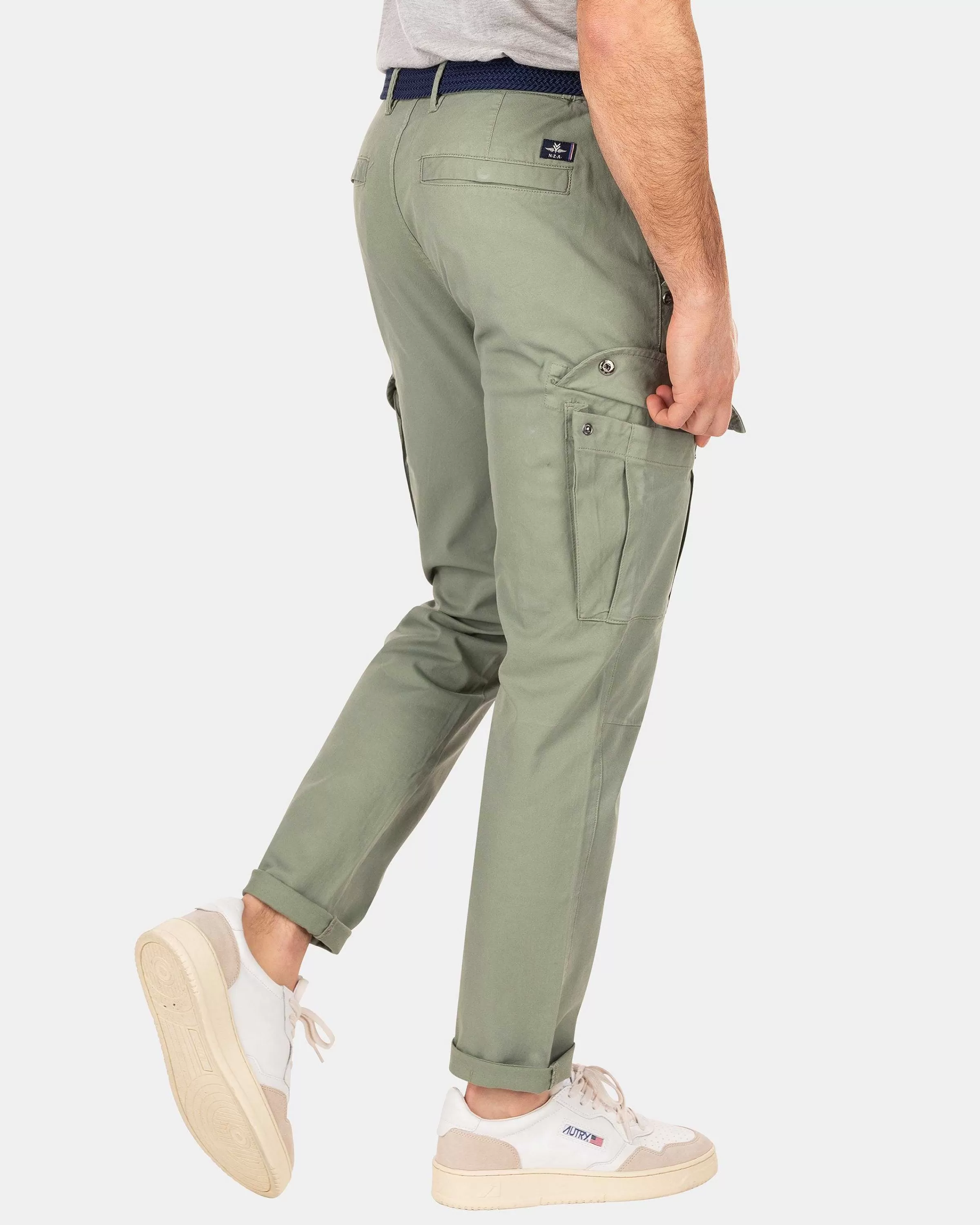 NZA New Zealand Auckland Broeken | Katoenen Cargo Broek-Mellow Army