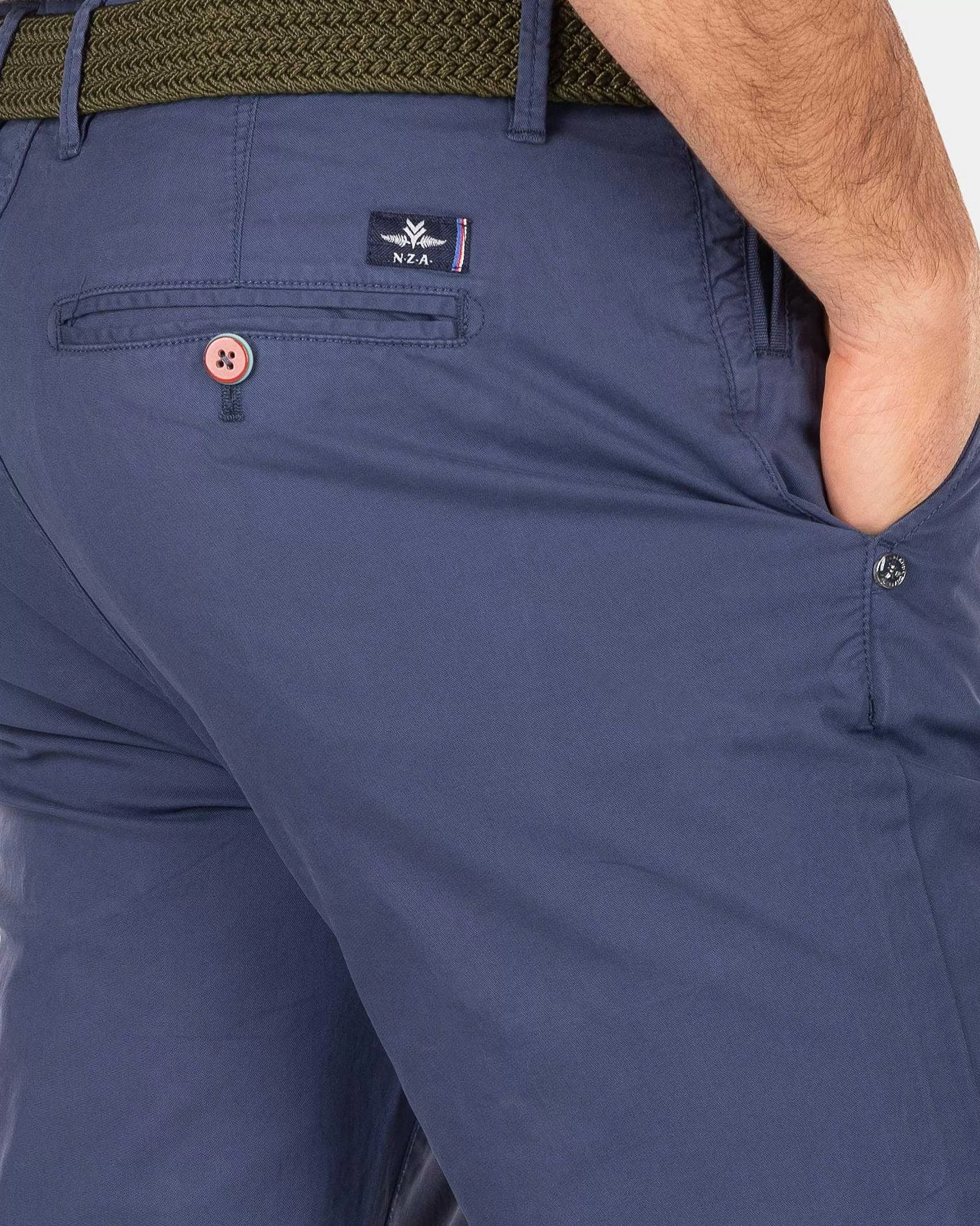 NZA New Zealand Auckland Broeken | Katoenen Chino Met Stretch-Dusk Navy