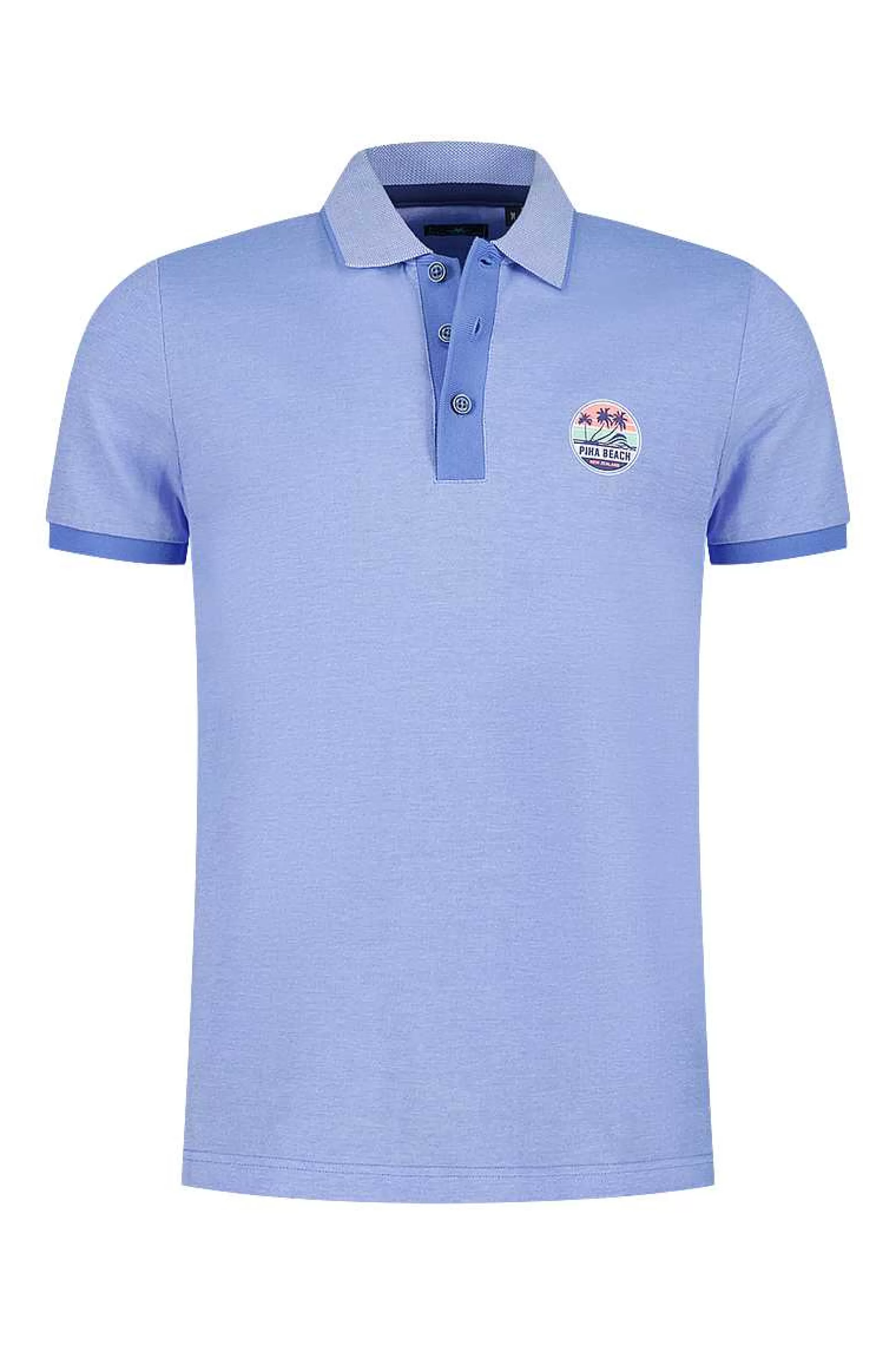 NZA New Zealand Auckland Polo-Shirts | Katoenen Effen Polo-Bed Blue