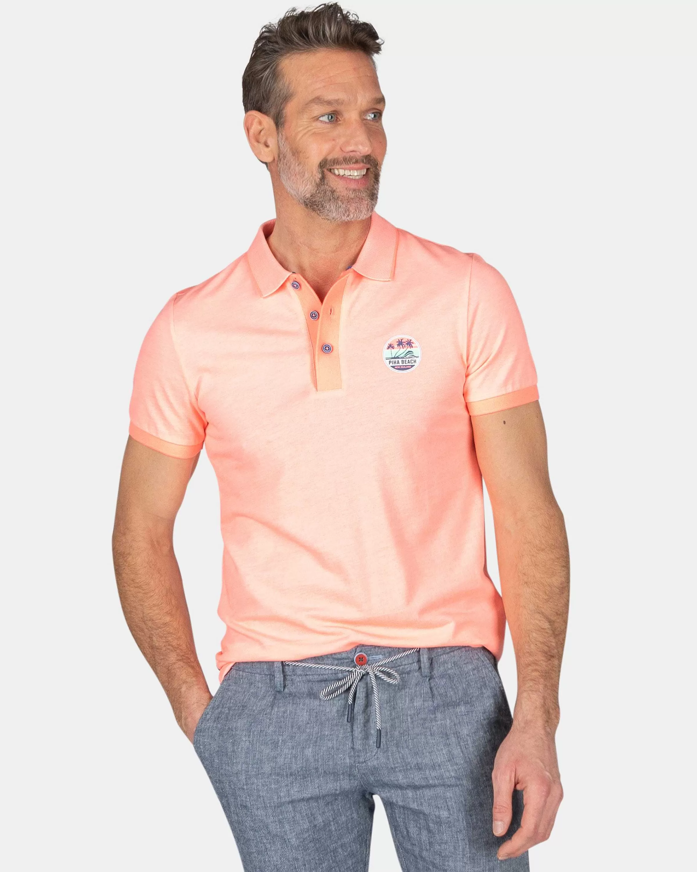 NZA New Zealand Auckland Polo-Shirts | Katoenen Effen Polo-Fury Pink