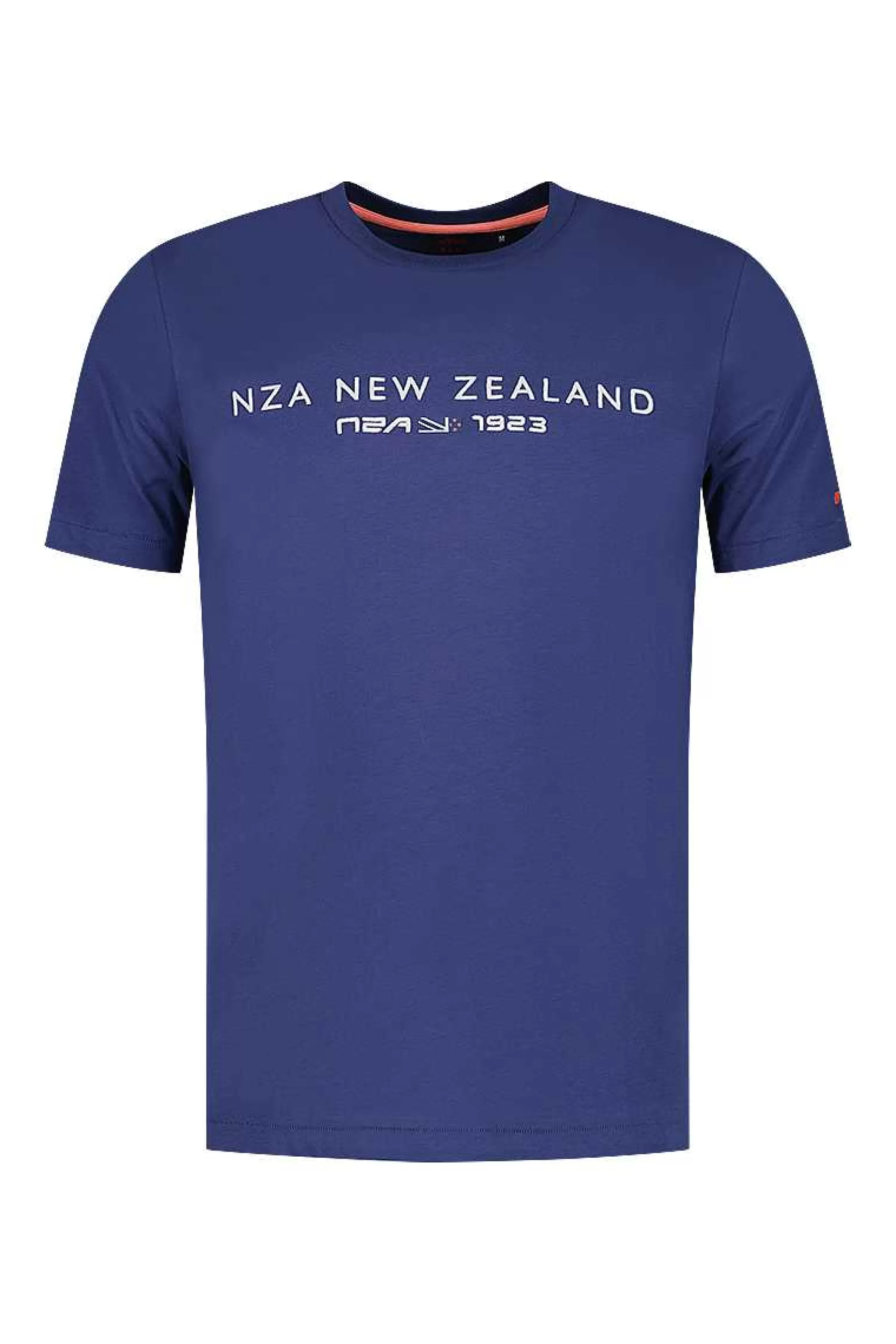 NZA New Zealand Auckland T-Shirts | Katoenen T-Shirt Met Logo-Dusk Navy