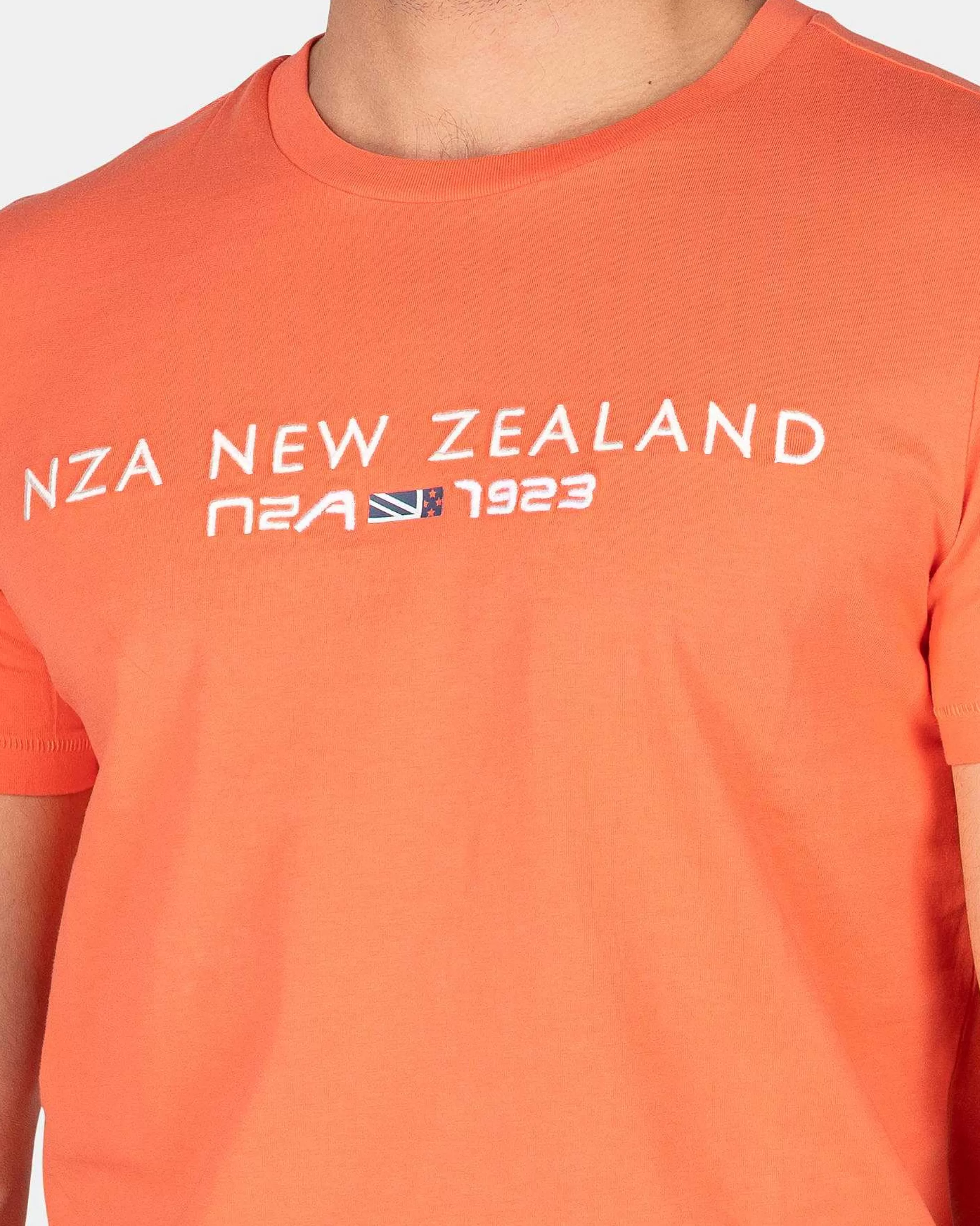 NZA New Zealand Auckland T-Shirts | Katoenen T-Shirt Met Logo-Golden Orange