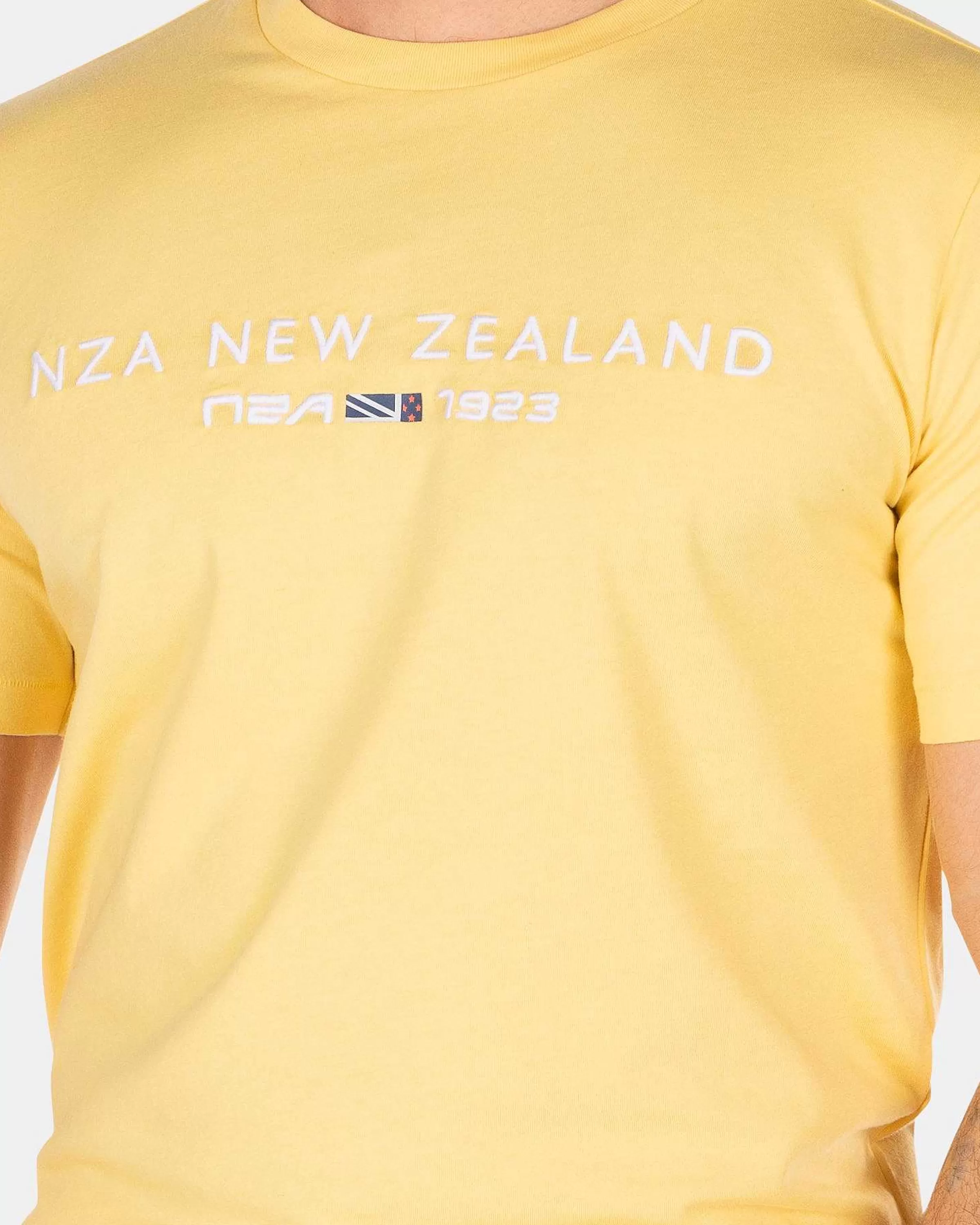 NZA New Zealand Auckland T-Shirts | Katoenen T-Shirt Met Logo-Iguana Yellow