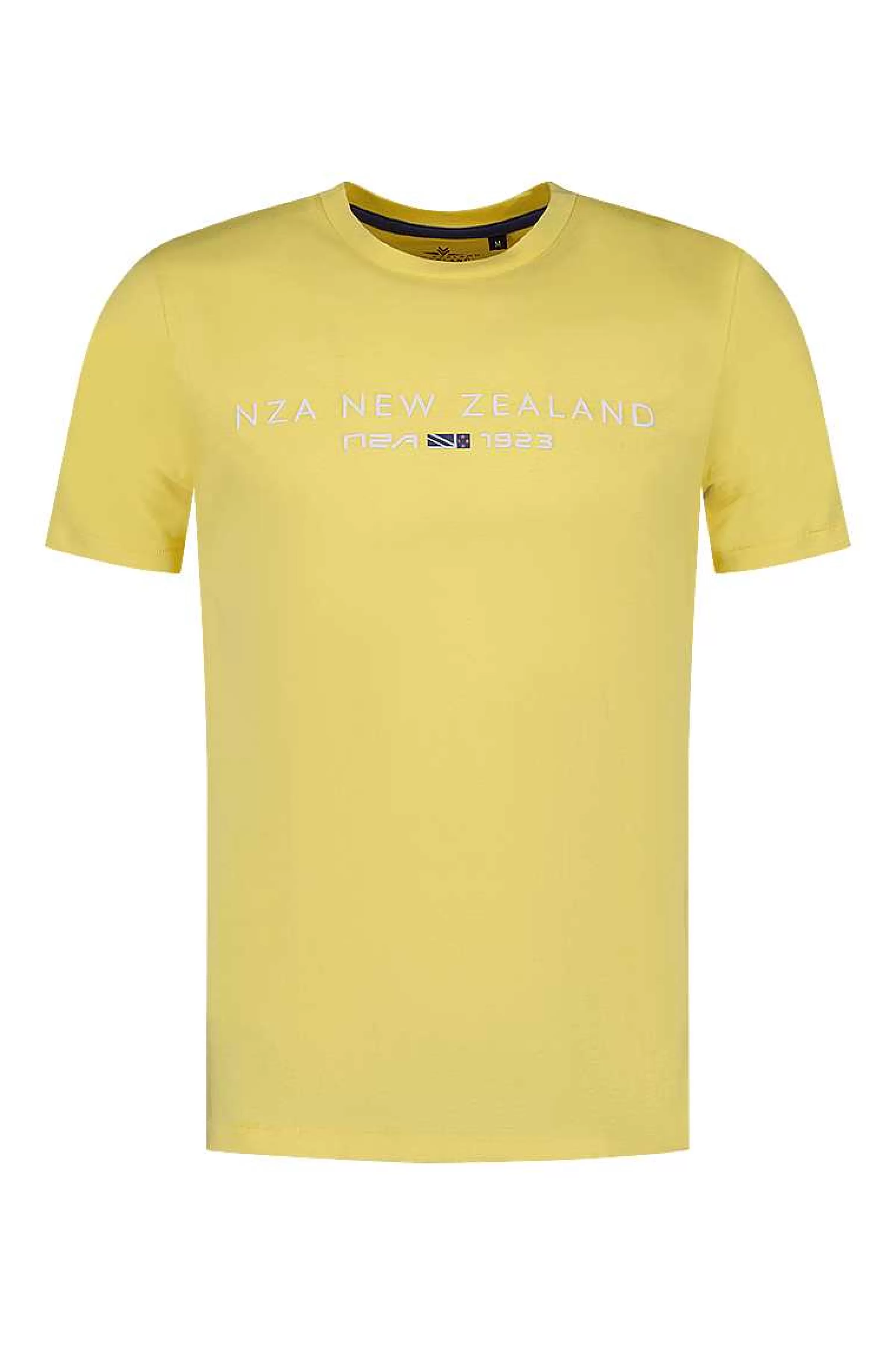 NZA New Zealand Auckland T-Shirts | Katoenen T-Shirt Met Logo-Iguana Yellow