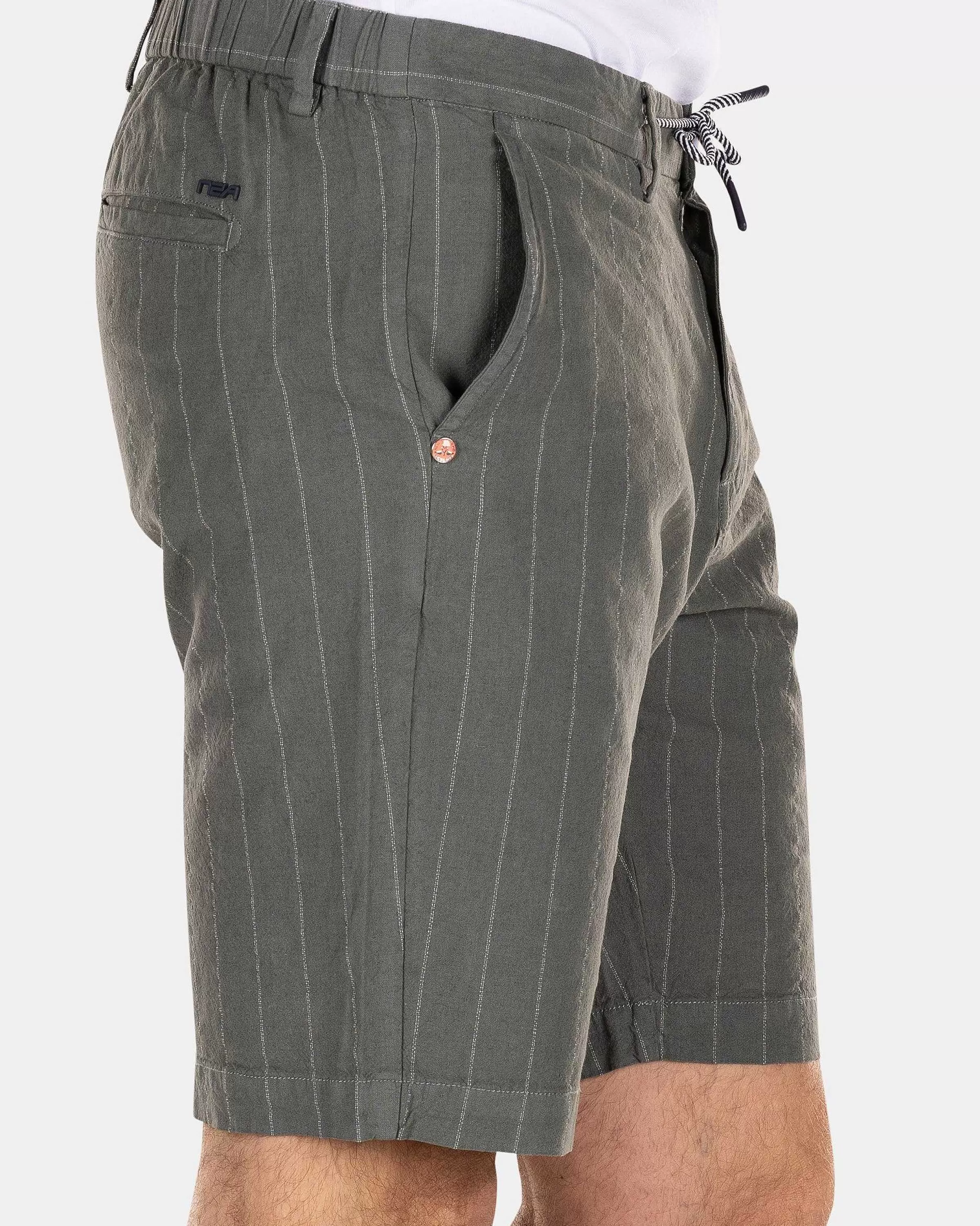 NZA New Zealand Auckland Broeken | Linnen Korte Chino -Chalk Green