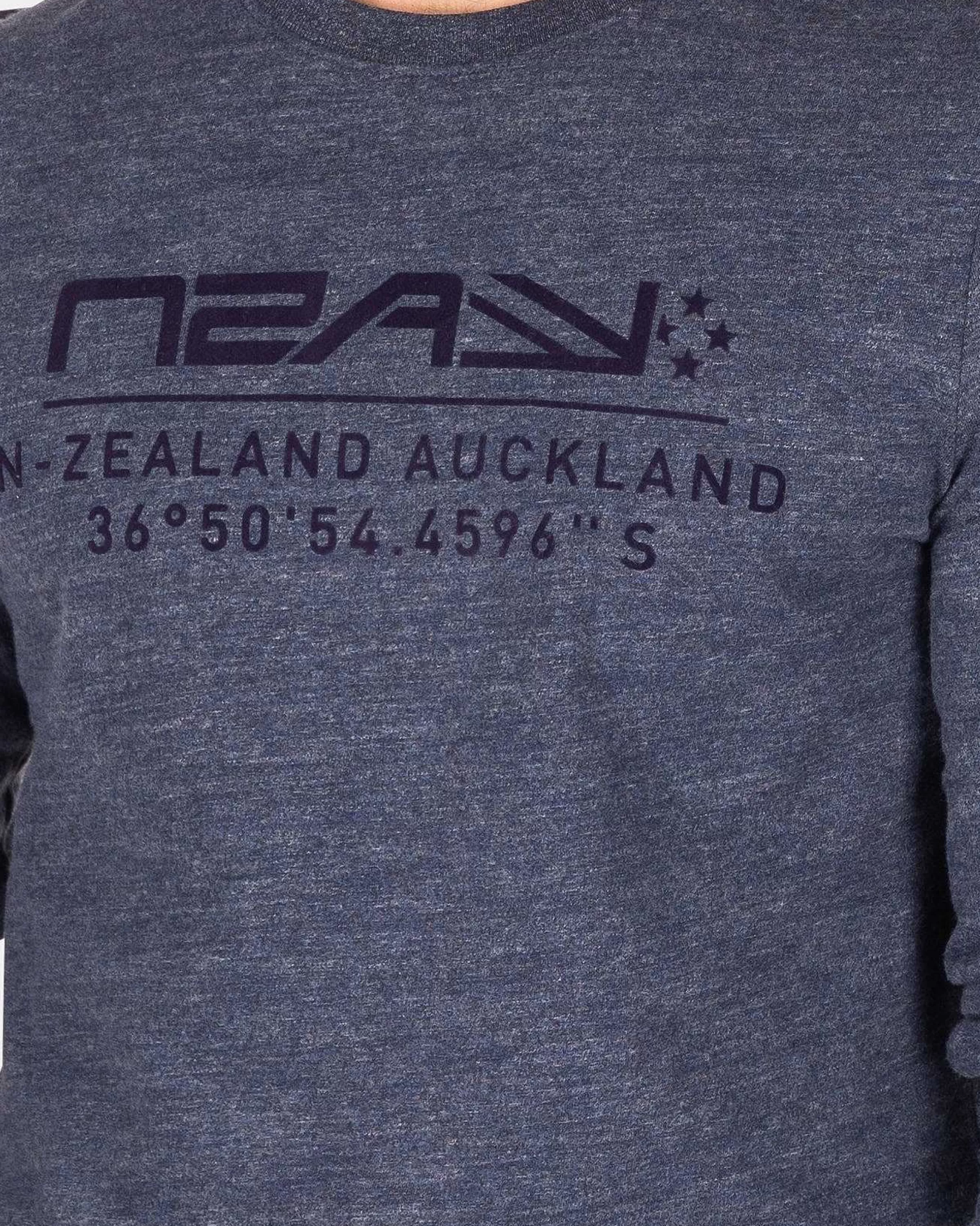 NZA New Zealand Auckland T-Shirts | Longsleeve Met Ronde Hals-Traditional Navy