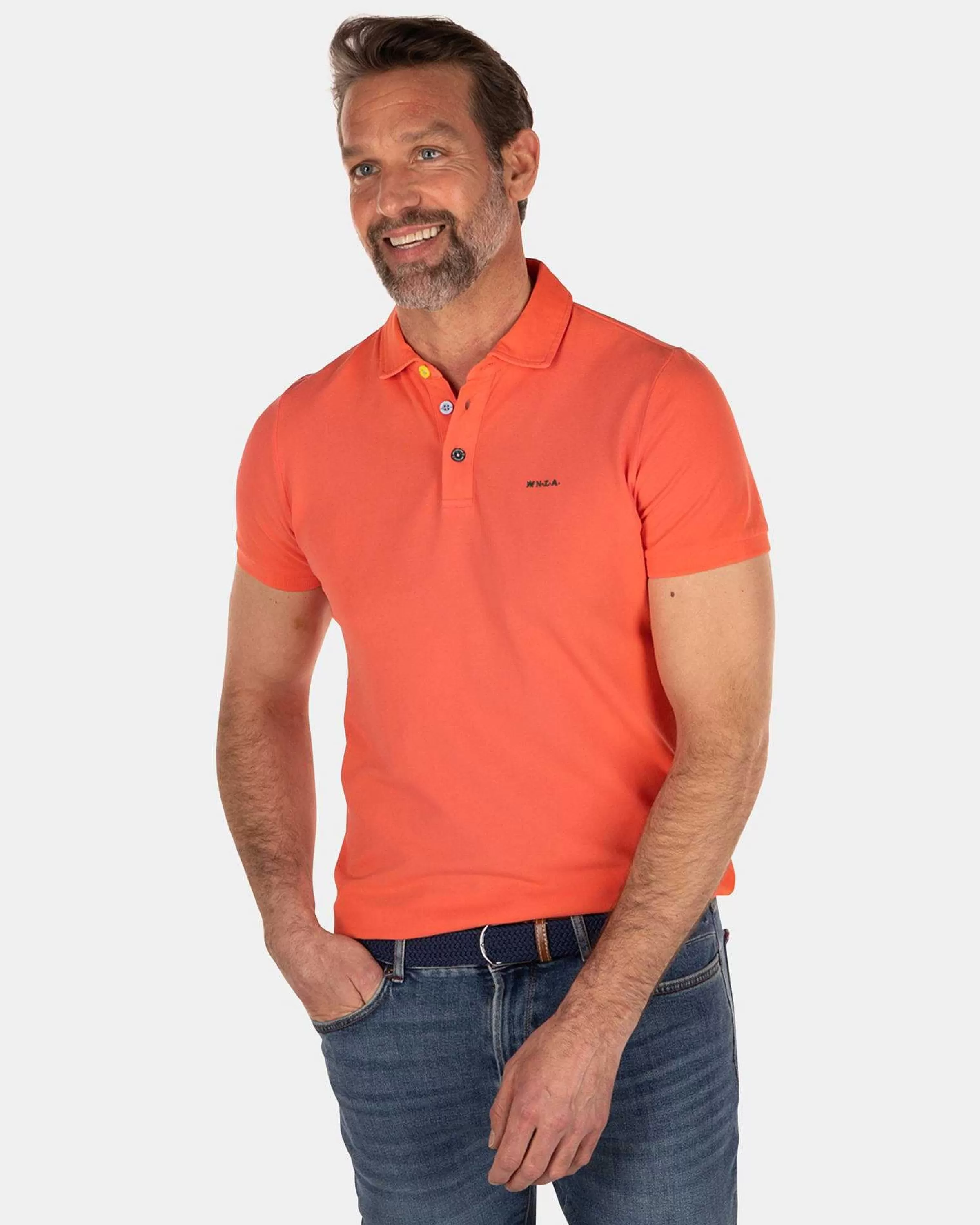 NZA New Zealand Auckland Polo-Shirts | Nza Heritage Polo Shirt-Burned Orange