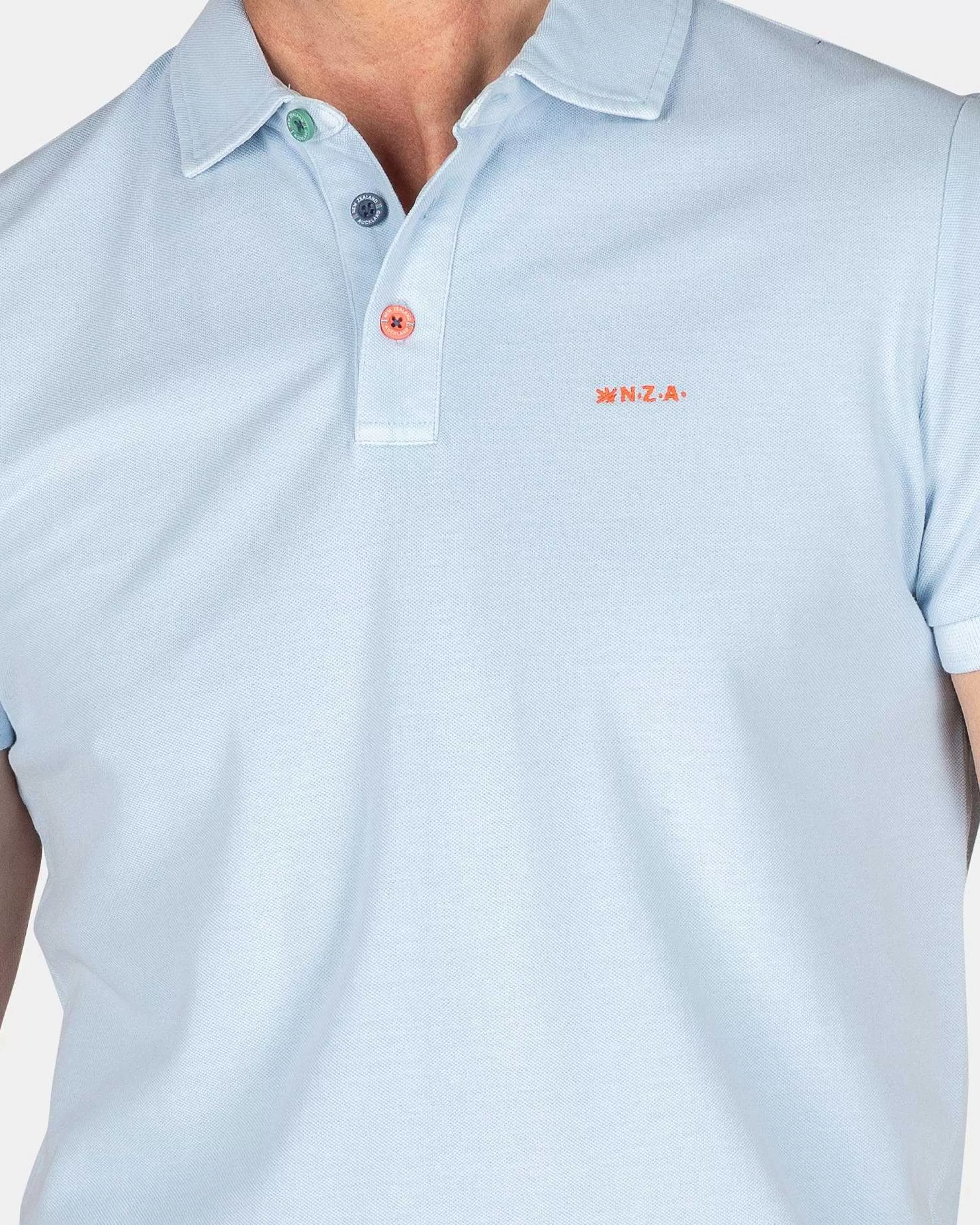 NZA New Zealand Auckland Polo-Shirts | Plain Cotton Polo-Rhythm Blue