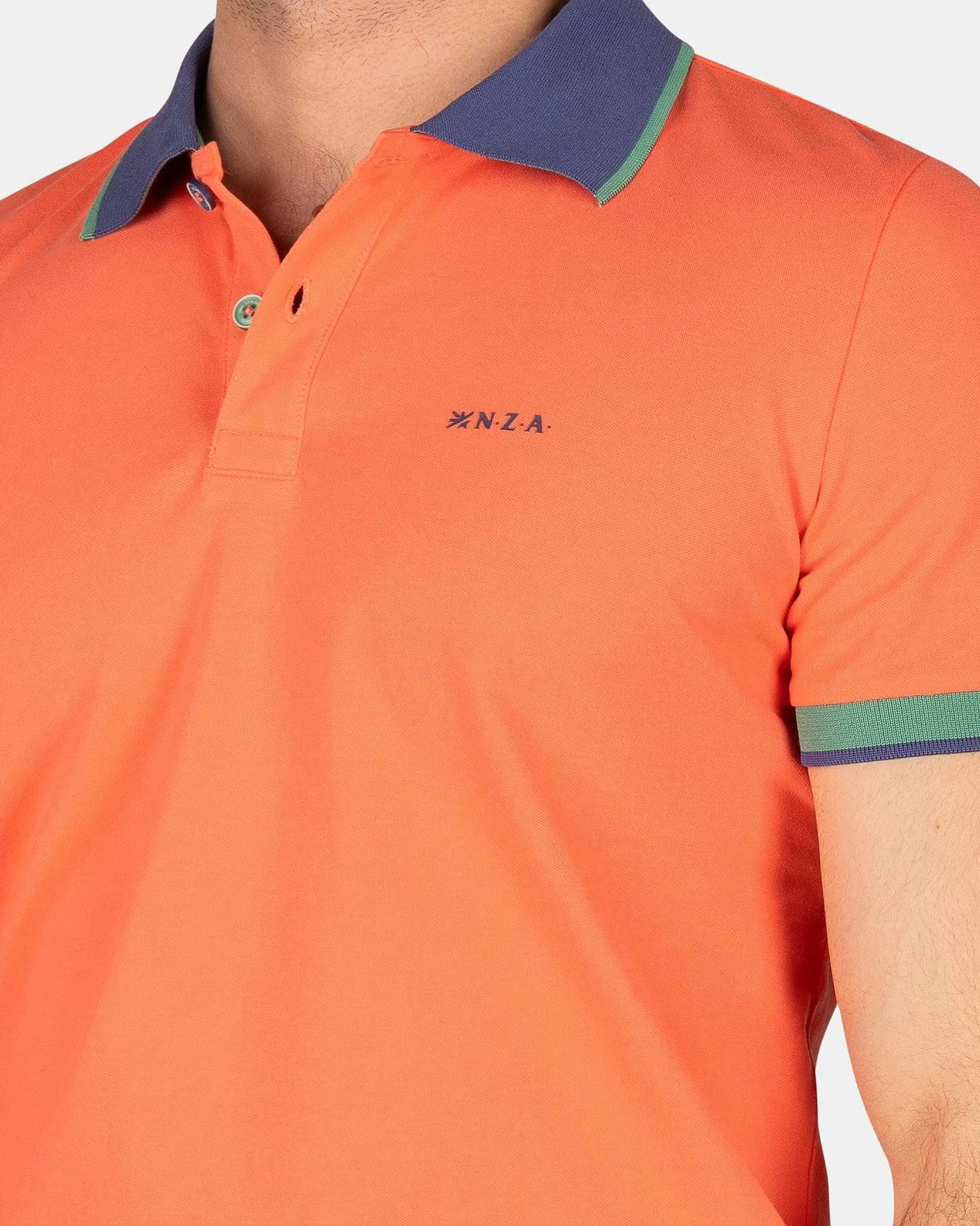 NZA New Zealand Auckland Polo-Shirts | Sportieve Effen Polo-Golden Orange