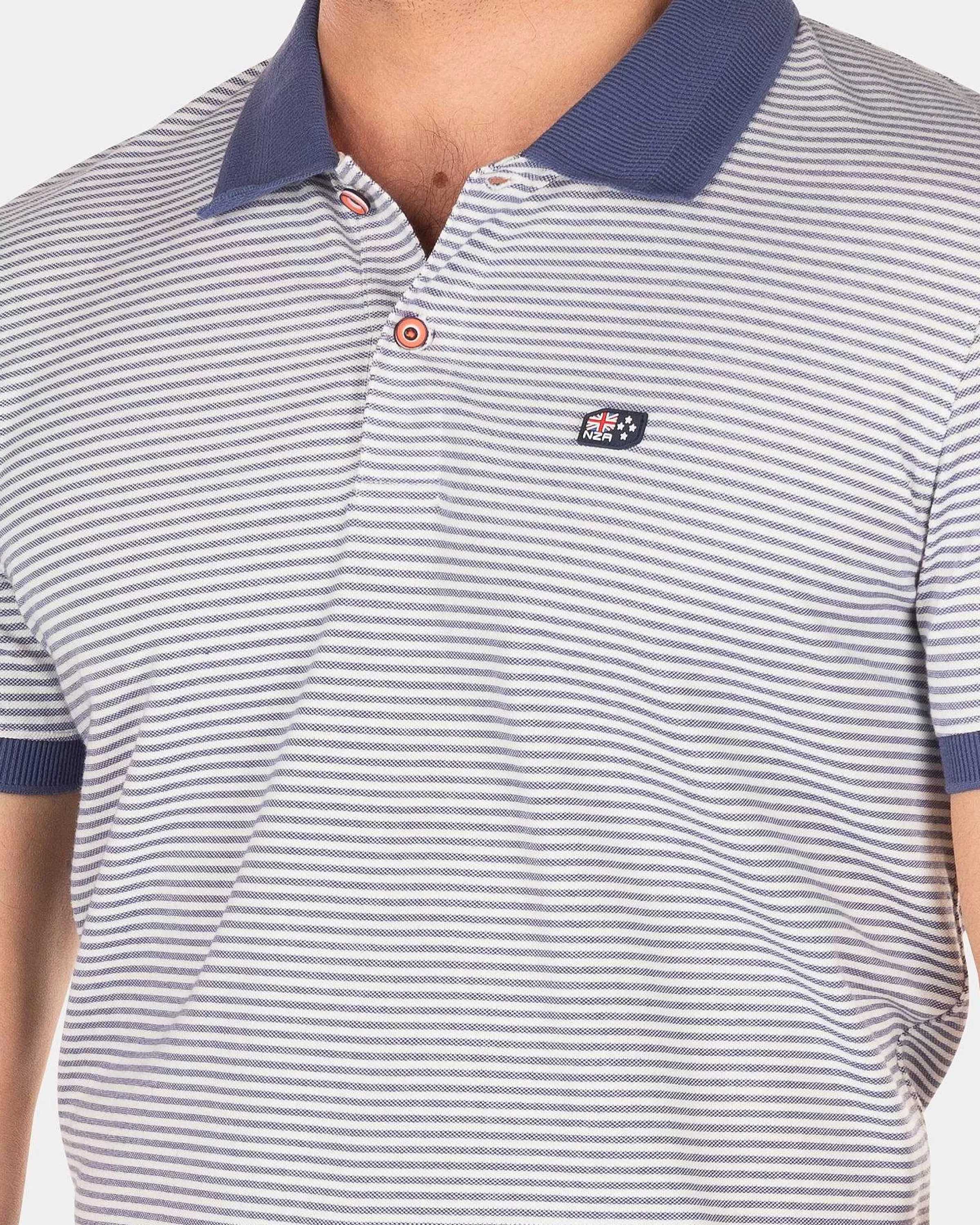 NZA New Zealand Auckland Polo-Shirts | Stretch Polo Met Korte Mouw-Dusk Navy