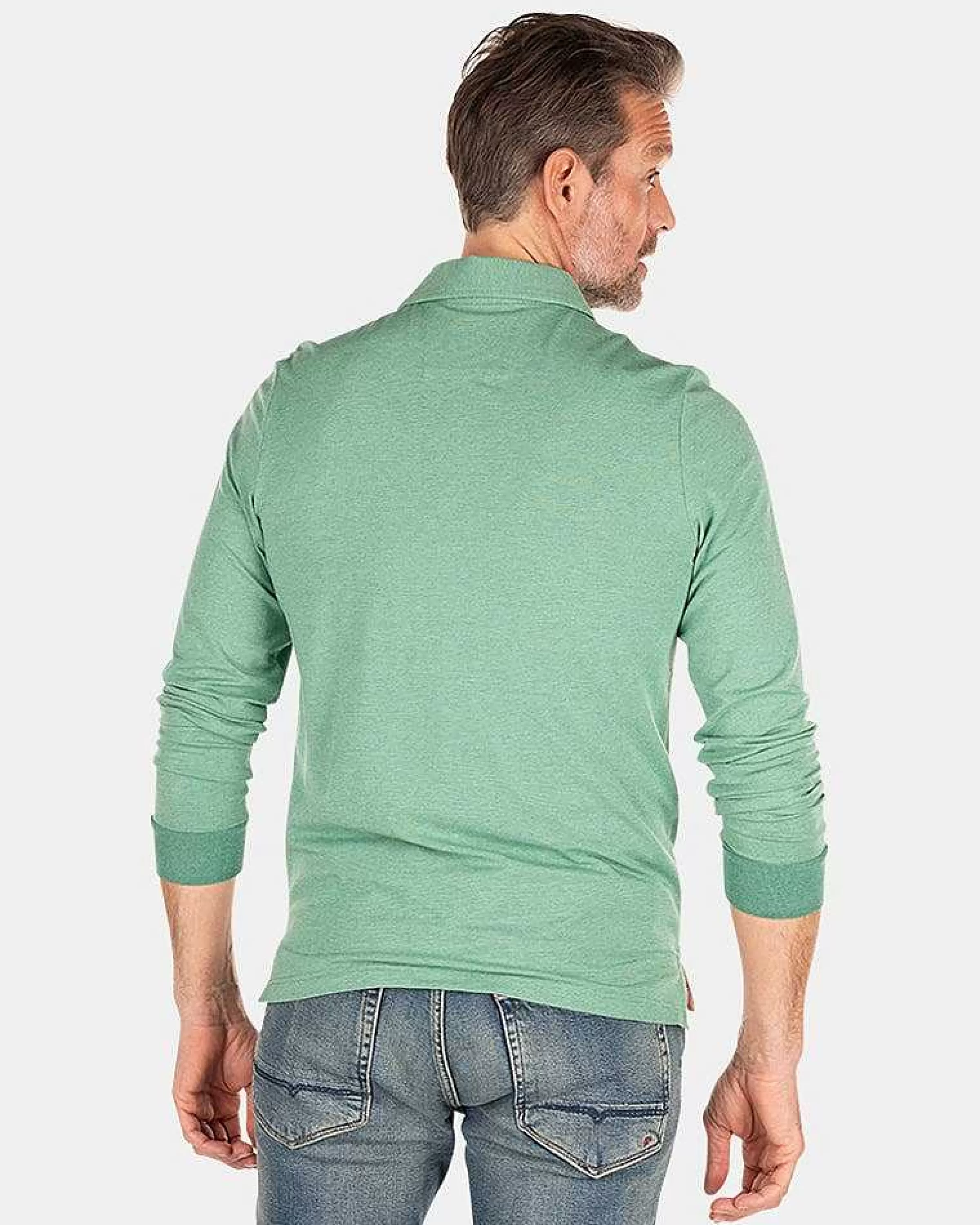 NZA New Zealand Auckland Polo-Shirts | Stretch Polo Met Lange Mouw-Amazon Green